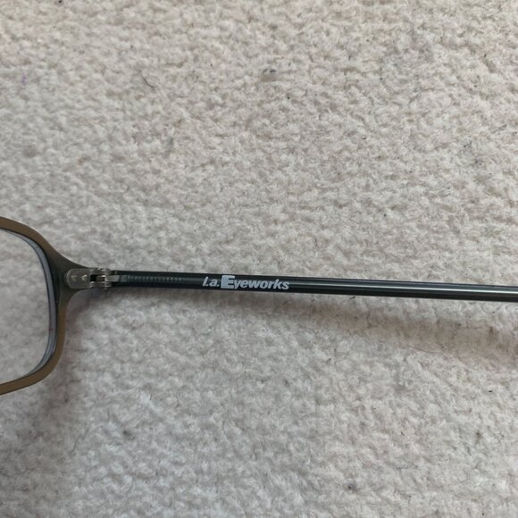 Vintage la Eyeworks Eyeglasses Frames GOBY 262 Brown Blue Rectangular Italy - Picture 8 of 10